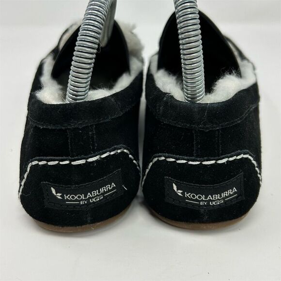 Koolaburra by UGG Women's Black Suede Moccasin Slippers Size 7 Comfort Warmth - Picture 7 of 12
